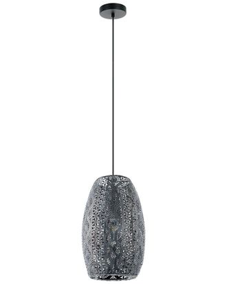 Eglo Eglo Riyadh 1 Light Pendant With Antique Black Finish & Antique Black Metal Shade