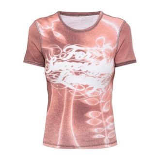 Diesel Dames, Tops, Roze, Maat: 2XS Katoen