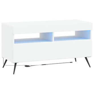 vidaXL Mueble De Tv Led Blanco Madera De Ingenier&iacute;a Vidaxl