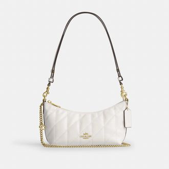 Coach Caitlin Shoulder Bag With Quilting And Charm