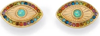 Kurt Geiger Rainbow Eye Stud Earrings in Gold/Multi at Nordstrom