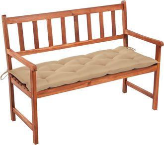 vidaXL Banco De Jard&iacute;n Con Coj&iacute;n Madera Maciza De Acacia 120 Cm Vidaxl
