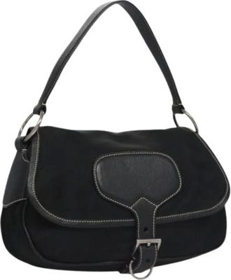 Prada Pre-owned Shoulder Bags, female, Black, Size: ONE SIZE Pre-owned Vintage Nylon Shoulder Bag