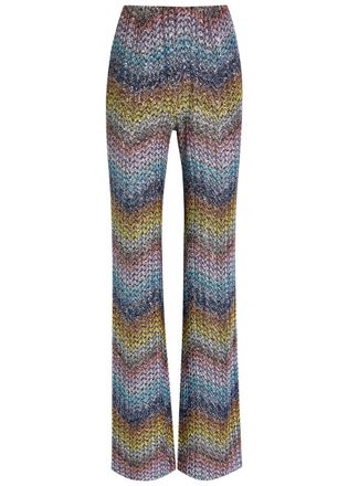 Missoni Sequin-embellished Metallic-knit Trousers - Multicoloured - 42 (UK10 / S)
