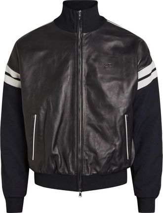 Wales Bonner Wales Bonner Nomad Leather-panelled Jacket - Black - S