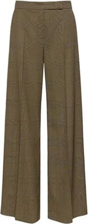 Max Mara Wide Broeken - Dames - Wijde Broeken - Groen - XS - Broeken