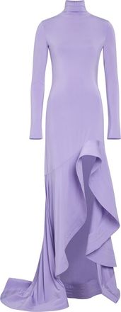 Stella McCartney Stella Mccartney Cascading Stretch-jersey Mini Dress - Lilac - 44 (UK12 / M)