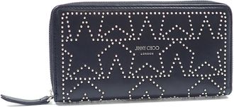 Jimmy Choo London Black Leather Long Wallet (Bi-Fold) (Pre-Owned)
