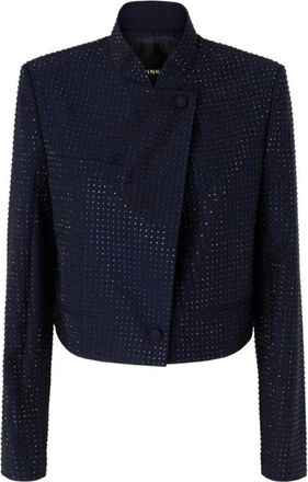 Pinko Pinko - Morasca Jas - Dames - Jassen - Blauw - Maat: XS Leer