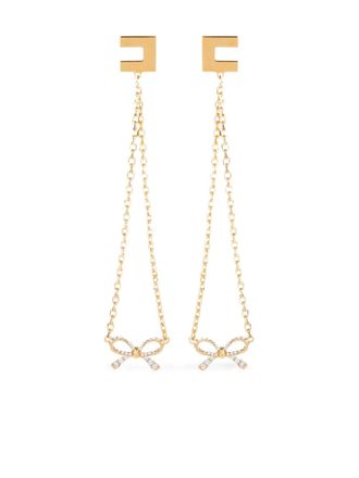 Elisabetta Franchi logo-plaque earrings - Gold
