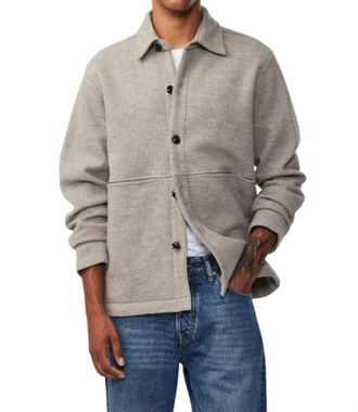 Nn.07 Kian Merino Jacket In Khaki Beige