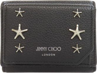 Jimmy Choo London Black Leather Wallet (Bi-Fold) (Pre-Owned)