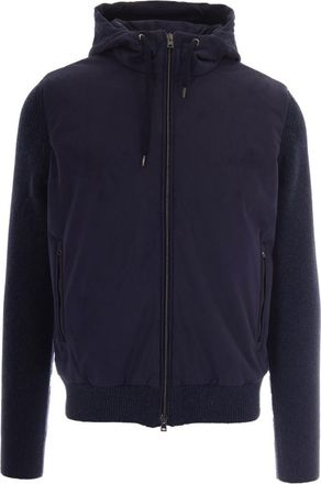 Herno Navy Blue Hood Jacket