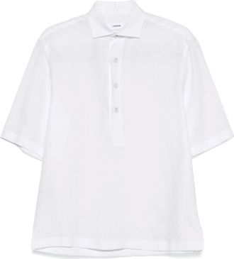 Lardini Polo leggera in lino - Bianco