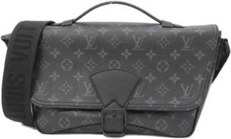 Louis Vuitton Pre-owned Montsouris Messenger Monogram Eclipse Schoudertas - Dames - Vintage Handtas - Zwart - ONE Size - Vintage