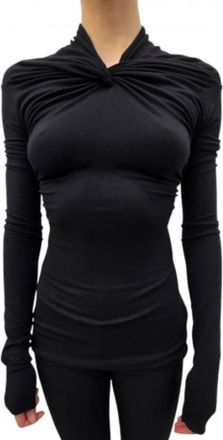 Rick Owens Truien & Vesten, Dames, Zwart, S, Leer, Kairos Top