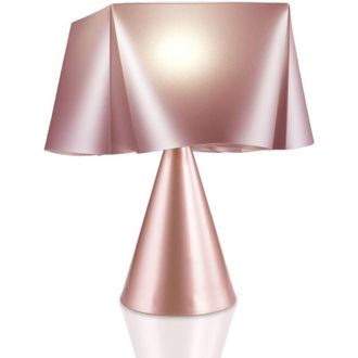 Linea Zero L&aacute;mpara De Mesa Cono De Metal Rosa En Pl&aacute;stico Cm. 28x32h
