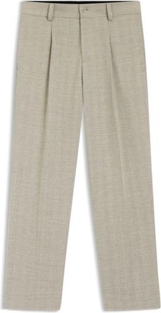 HUGO BOSS Modern-fit trousers with herringbone weave