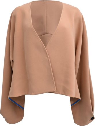 Diane Von F&uuml;rstenberg Diane Von Furstenberg Open Blazer in Brown Acetate