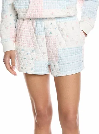 Vintage Havana Piper Pastel Patchwork Shorts In White Multi
