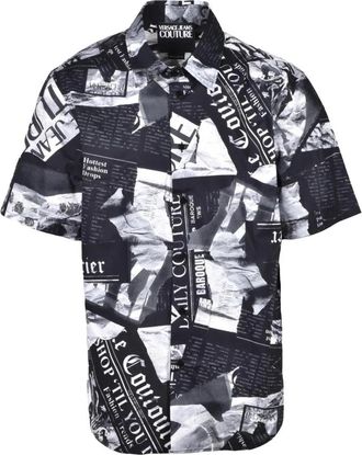 Versace Jeans Couture Short Sleeve Shirt - Heren - Korte mouwen Overhemden - Veelkleurig - M - Katoen - Overhemden