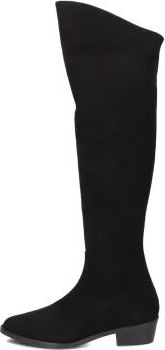 Notre-V Schoenen, Dames, Zwart, 43 EU, Leer, Zwarte leren hoge laarzen