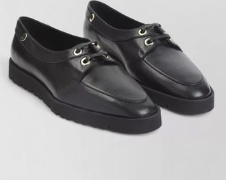 Celine chunky loafer lace up boat shoe
