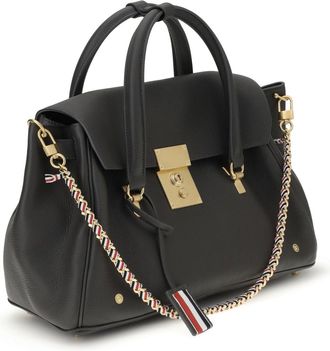 Thom Browne Womens Mrs.thom Handbag Dark Grey Calf Leather Bos Taurus Handbags Hand Bags