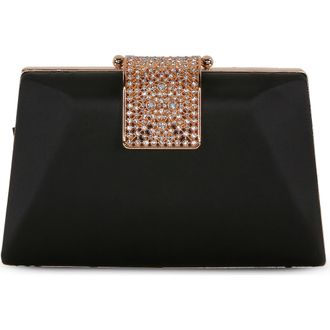 Badgley Mischka Amira Faceted Minaudiere in Black at Nordstrom, Size Small
