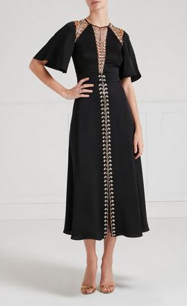 Temperley London Wildlife Cocktail Dress in Black at Nordstrom, Size 10