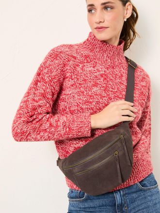 Fat Face FatFace Grey Suede Sling Bag