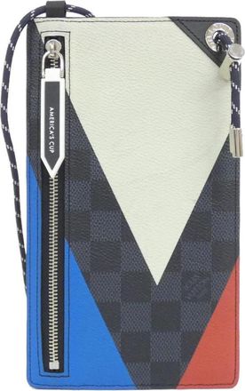 Louis Vuitton Black Cobalt Damier Cobalt Coated Canvas Pochette Pouch (Pre-Owned)