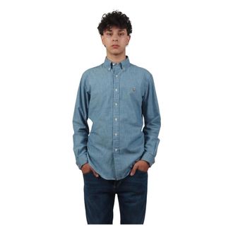 Ralph Lauren Heren, Overhemden, Blauw, Maat: S Katoen