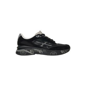 Premiata Black Trainers with Stylish Rounded Model