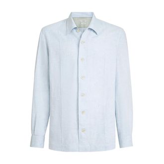 Brunello Cucinelli Heren, Overhemden, Blauw, Maat: 2XL Katoen