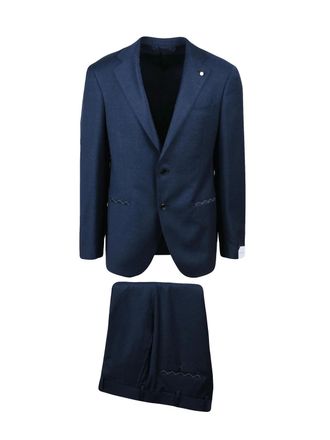 Lubiam Virgin Wool Stretch Sartorial Suit With Rounded Jacket