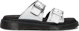 Dr. Martens Schoenen, Dames, Grijs, 38 EU, Leer, Zilveren Josef Sandalen