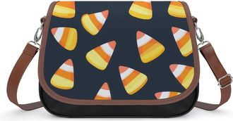 Generic Candy Corn Pattern Small Womens Crossbody Bags Shoulder Handbag with Adjustable Strap for Travel