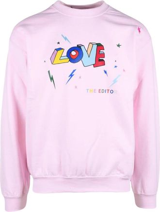 The Editor Felpa Sweatshirt - Heren - Sweatshirts - Roze - S - Katoen - Hoodies & sweatvesten