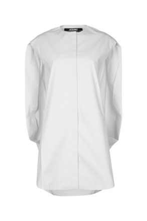 Jacquemus White Crew Neck Mini Dress