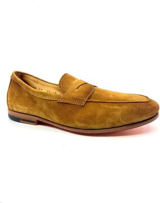 Santoni Mocassin - Heren - Loafers - Bruin - 41 EU - Leer - Schoenen