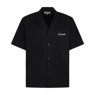 Carhartt Work in Progress Carhartt Wip, Short Sleeve Shirts, male, Black, Size: M S/S Delray Shirt