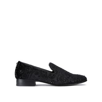 Kurt Geiger Mens Ace Loafers - Black Fabric - Size UK 6