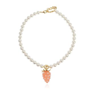 Casablanca Aardbeienketting - Dames - Kettingen - Grijs - ONE Size - Accessoires