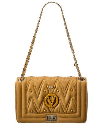 Mario Valentino Alice Diamond Leather Shoulder Bag
