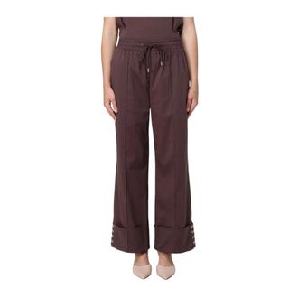 Liu Jo Wide Trousers, female, Brown, Size: M Pantalone in felpa