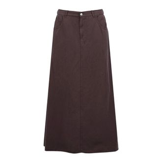 Jucca Maxi Skirts, female, Brown, Size: S Flared Maxi Skirt