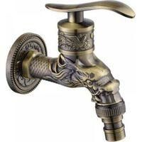 OEM Lavadora De Piscina Antigua Y Sencilla De Agua Fr&iacute;a, Grifo Exterior De Balc&oacute;n De 4 Puntos, Grifo De Bronce Retro - Crezuo