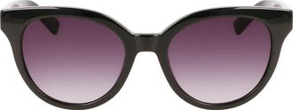 Longchamp Le Pliage 53mm Gradient Round Sunglasses in Black at Nordstrom Rack