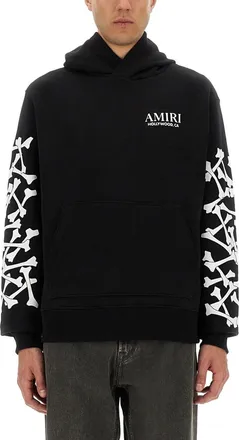 Amiri Stacked Bones Print Hoodie-Uomo